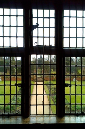 looking out to the yew garden